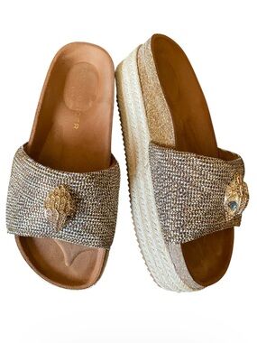Kurt Geiger Kensington platform espadrille slides